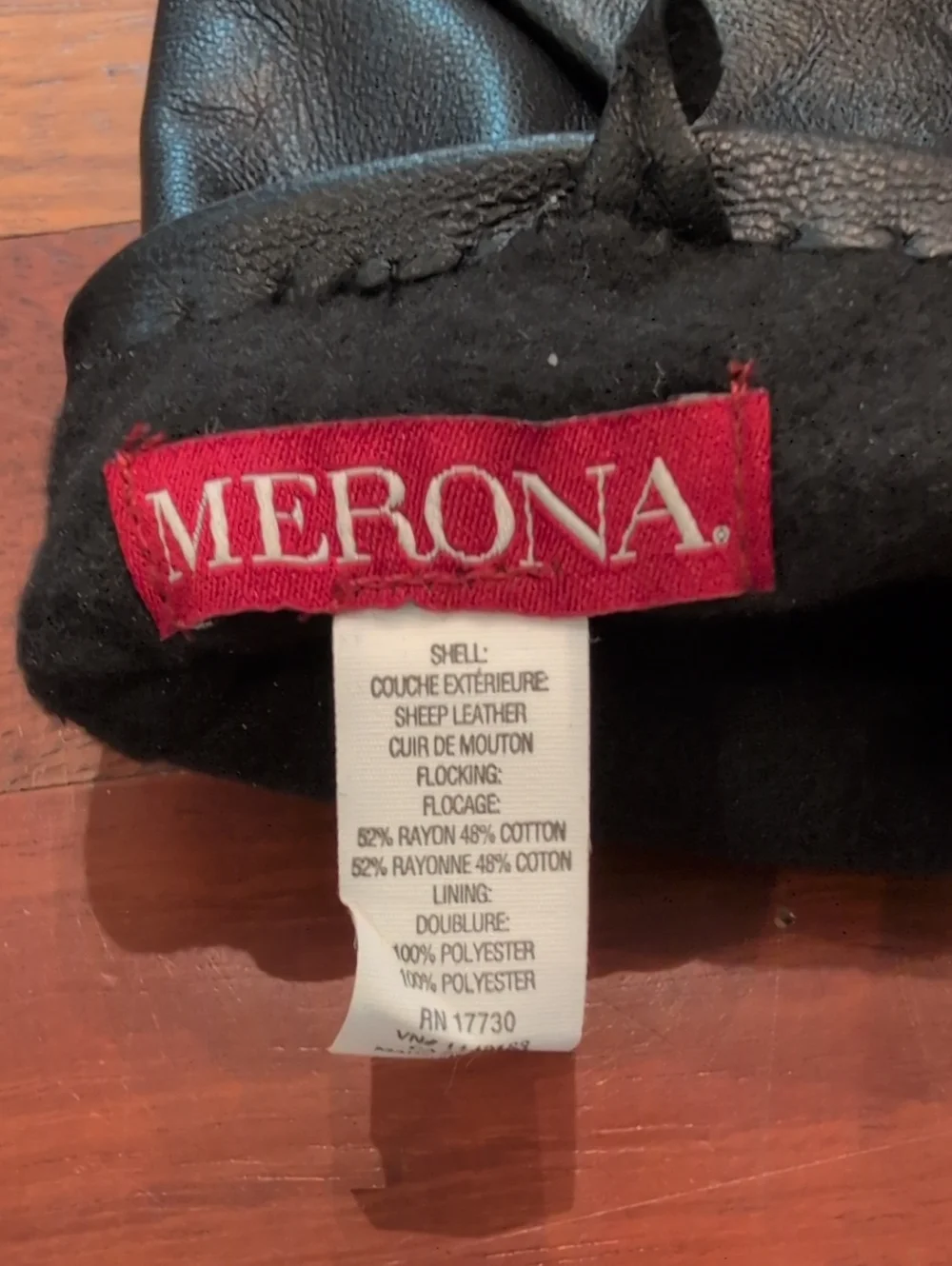 Lambs Leather Vintage Merona Polkadot Black Gloves